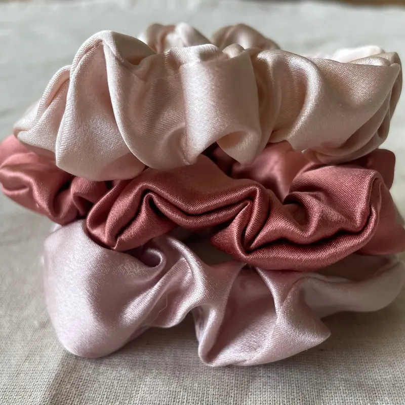 100% 30 momme Standard Silk Scrunchies 3 pack