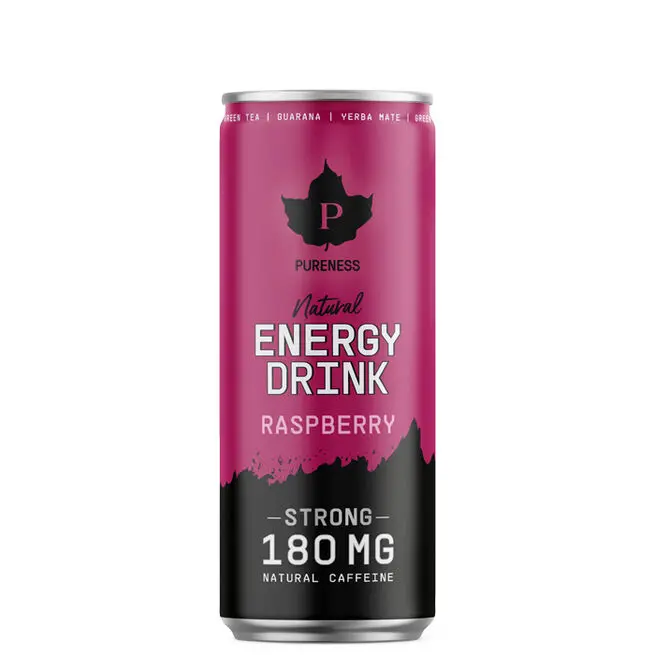 24 x Natural Energidryck Hallon 330 ml