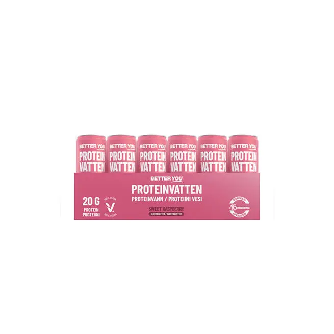 24 x Proteinvatten Elektrolyter 330 ml Hallon