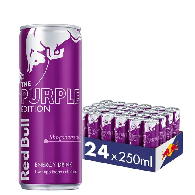 24 x Red Bull Energidryck Flak 250 ml Purple Edition Skogsbär