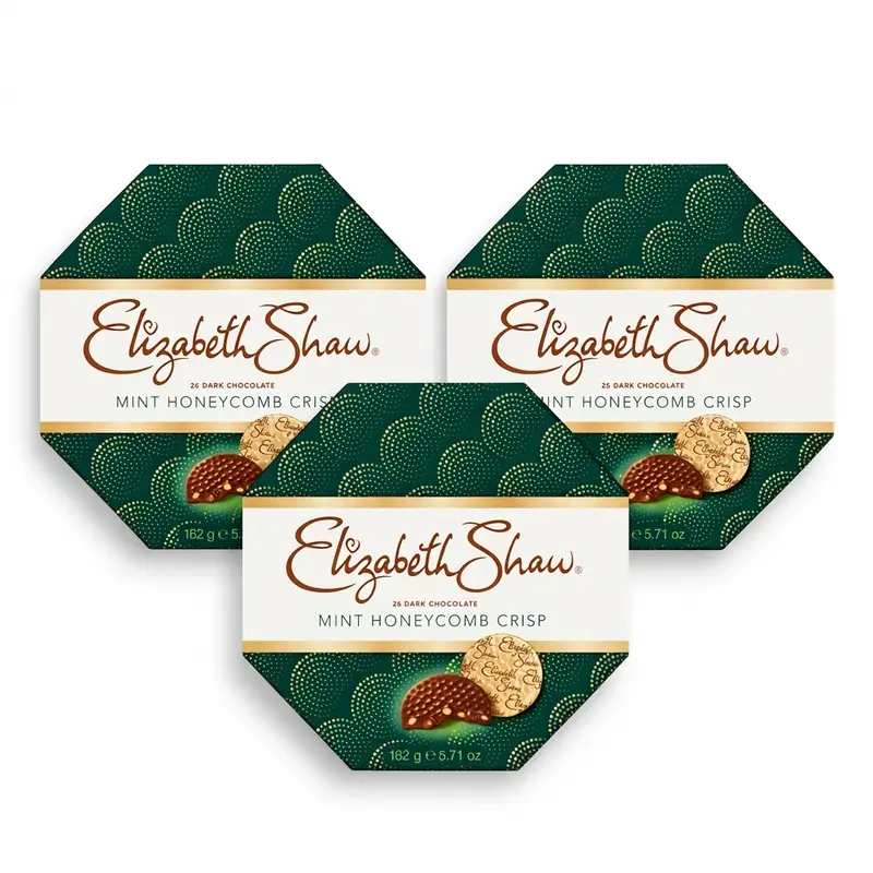 3 Askar - Elizabeth Shaw Mint Crisp Mörk Choklad 162g