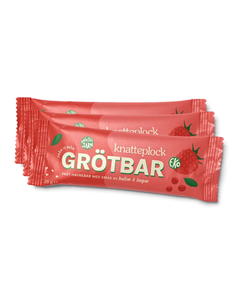 3-pack grötbars - Hallon & lingon