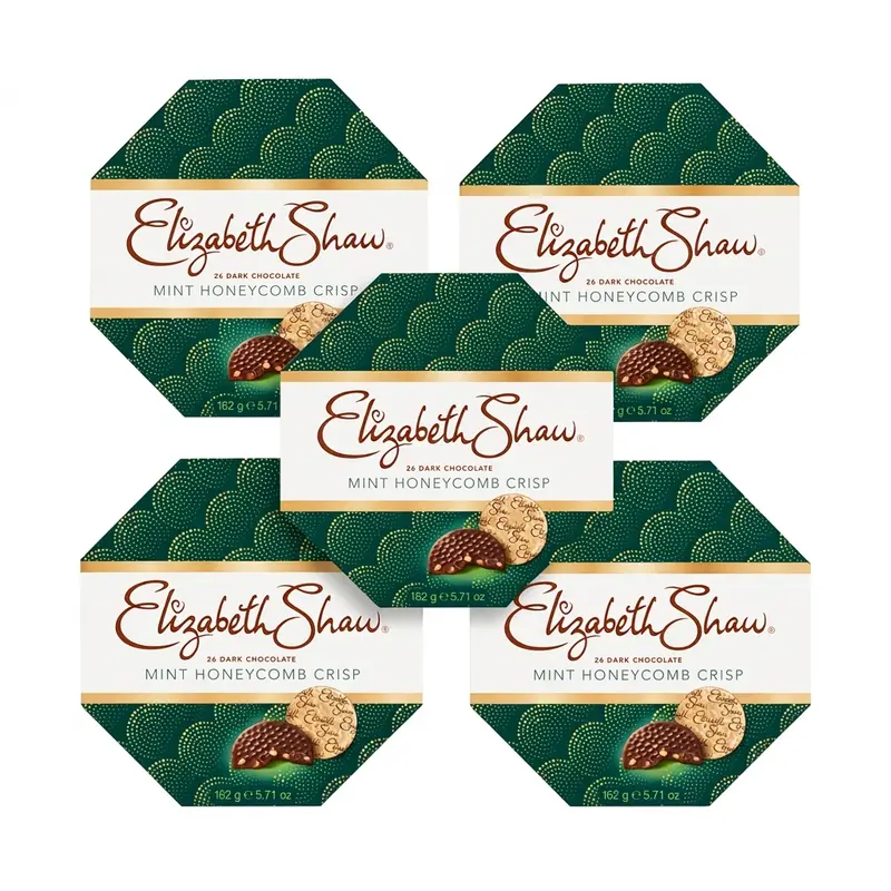 5 Askar - Elizabeth Shaw Mint Crisp Mörk Choklad 162g