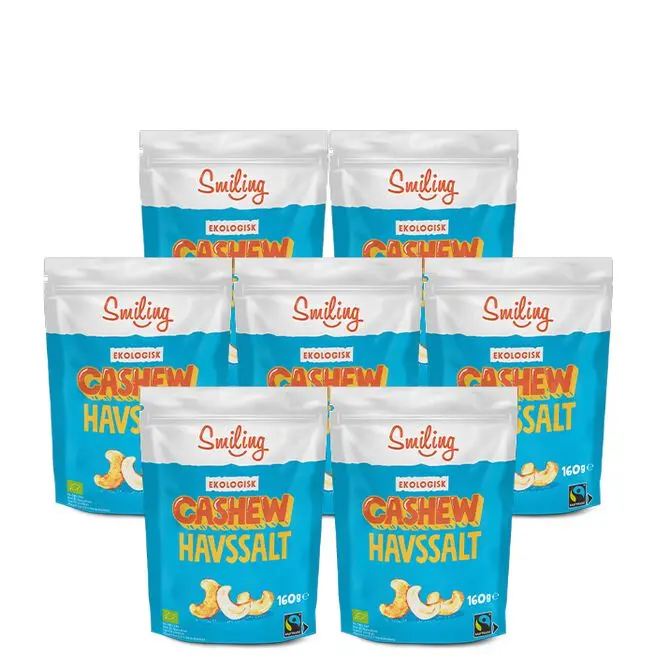 7 x Naturgodis Cashewnötter 160 g