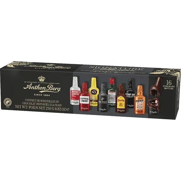 Anthon Berg Chocolate Liqueurs Chokladflaskor 16-pack 250g