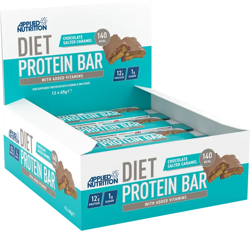 Applied Nutrition Diet Protein Bar - 12 x 45 g - Choklad Salted Caramel