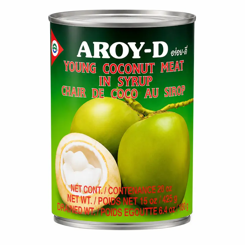 "Aroy-D" Konserverad Kokosnötkött i Sirap 425g
