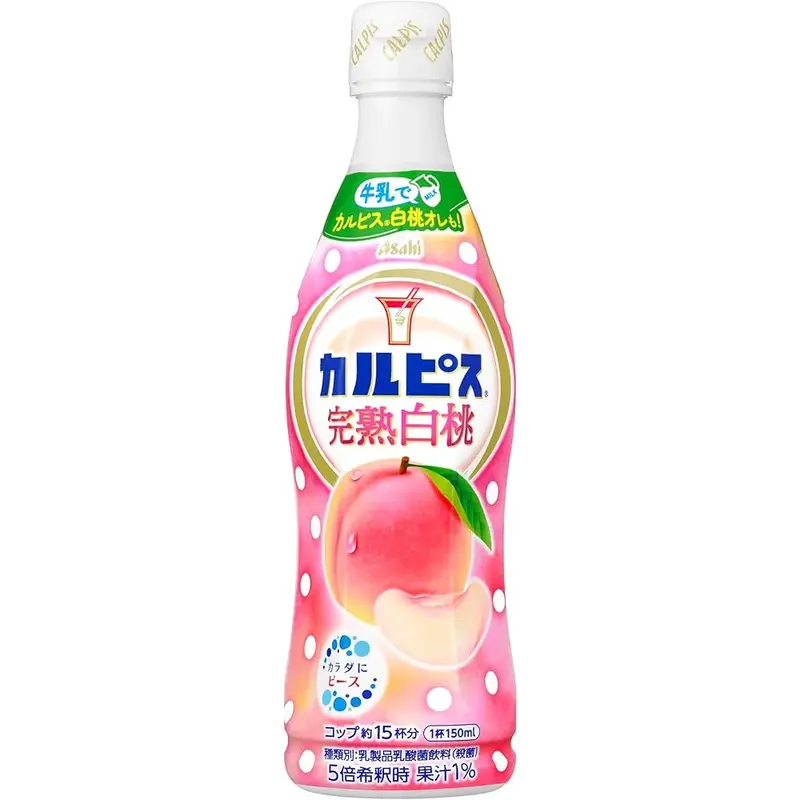 Asahi Calpis Kyoho & vit persika koncentrerad mjölksyradryck 470 ml