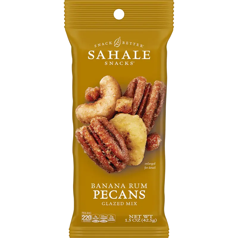 Banana Rum Pecans Glazed Mix Nut Blend - 1.5 oz. Pouch