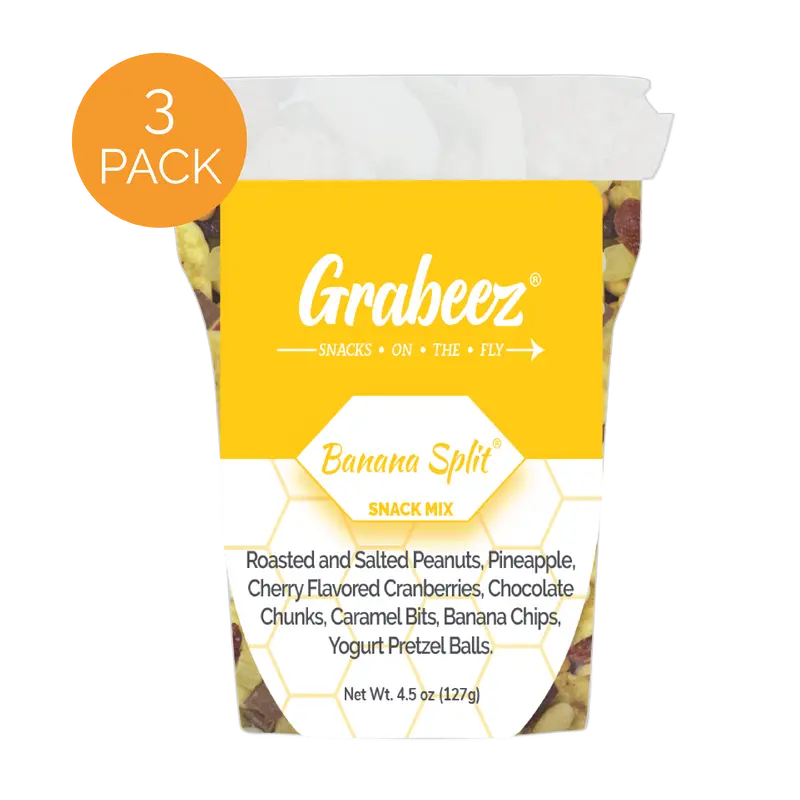 Banana Split® – 3 pack, 4.5oz each Grabeez® Snack Cups