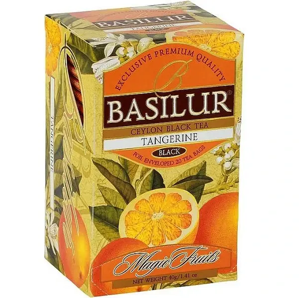 Basilur svart te med smak av mandarin och vanilj - Tepåsar 25x2g