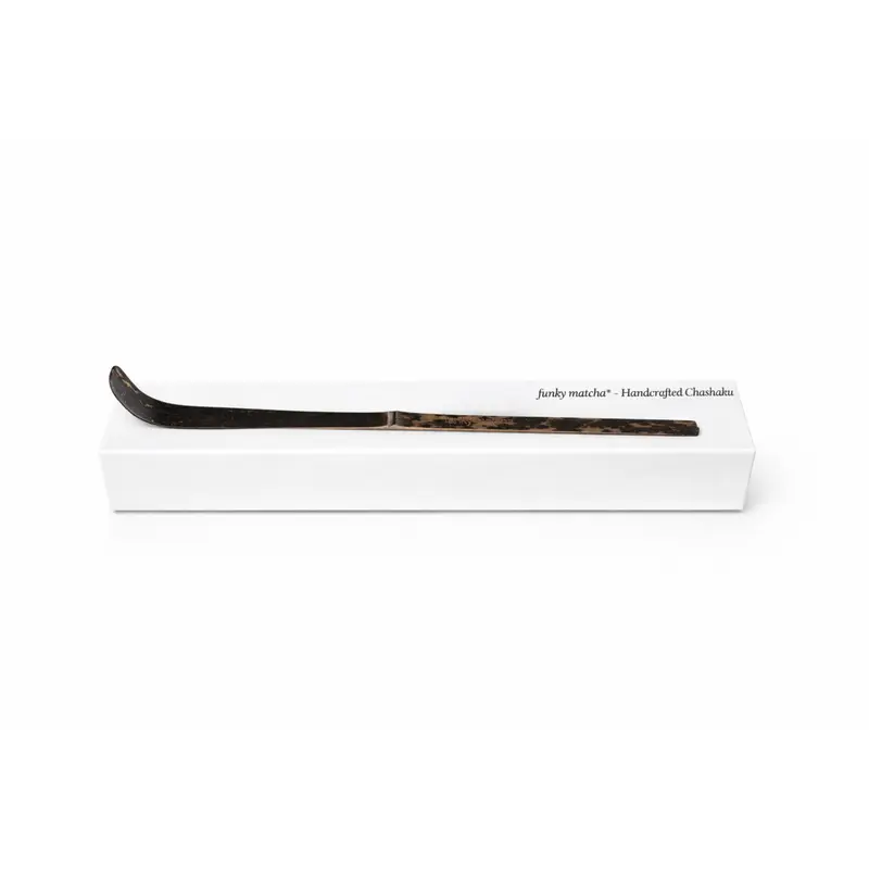 Black Bamboo Scoop – Handcrafted Chashaku