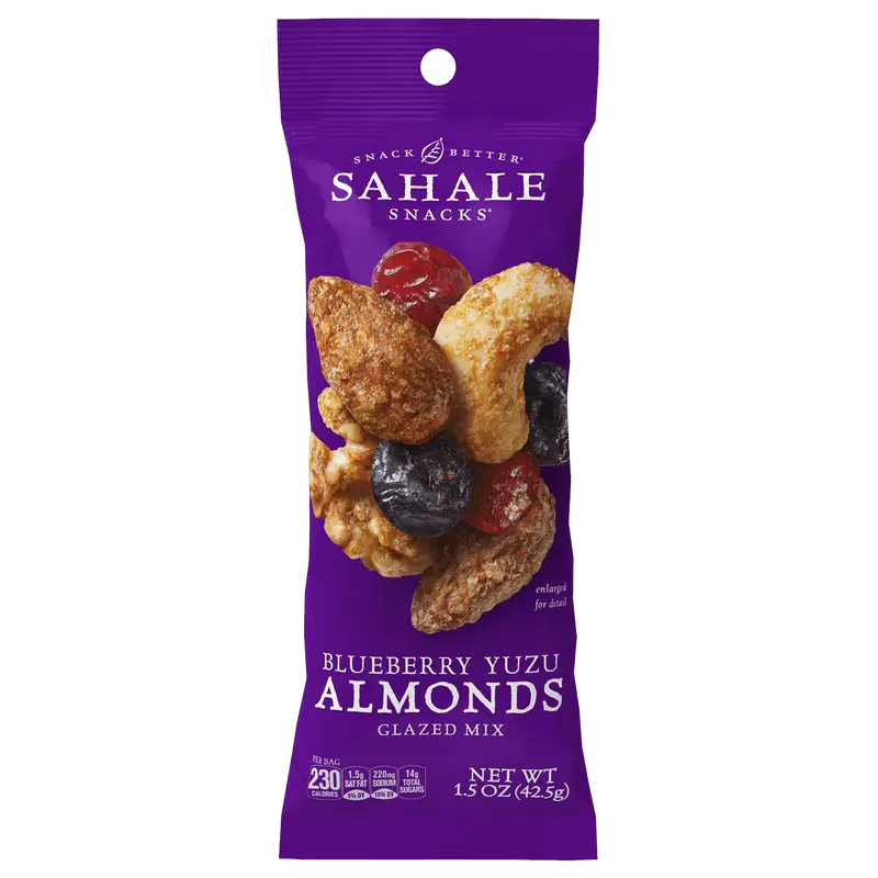 Blueberry Yuzu Almonds Glazed Mix Nut Blend 1.5 oz. Pouch