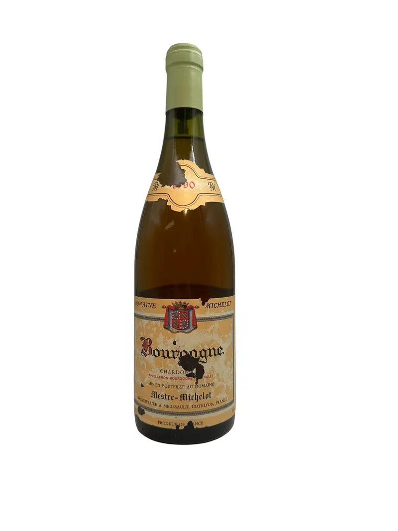 Bourgogne Domaine Michelot 1990 skadad etikett