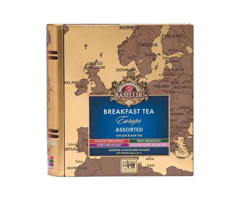 Breakfast tea tebok i plåt med smaksatt te - 32 påsar