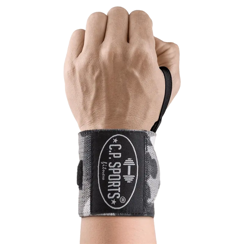 C.P. Sports Wrist Wraps 30 cm, White Camo