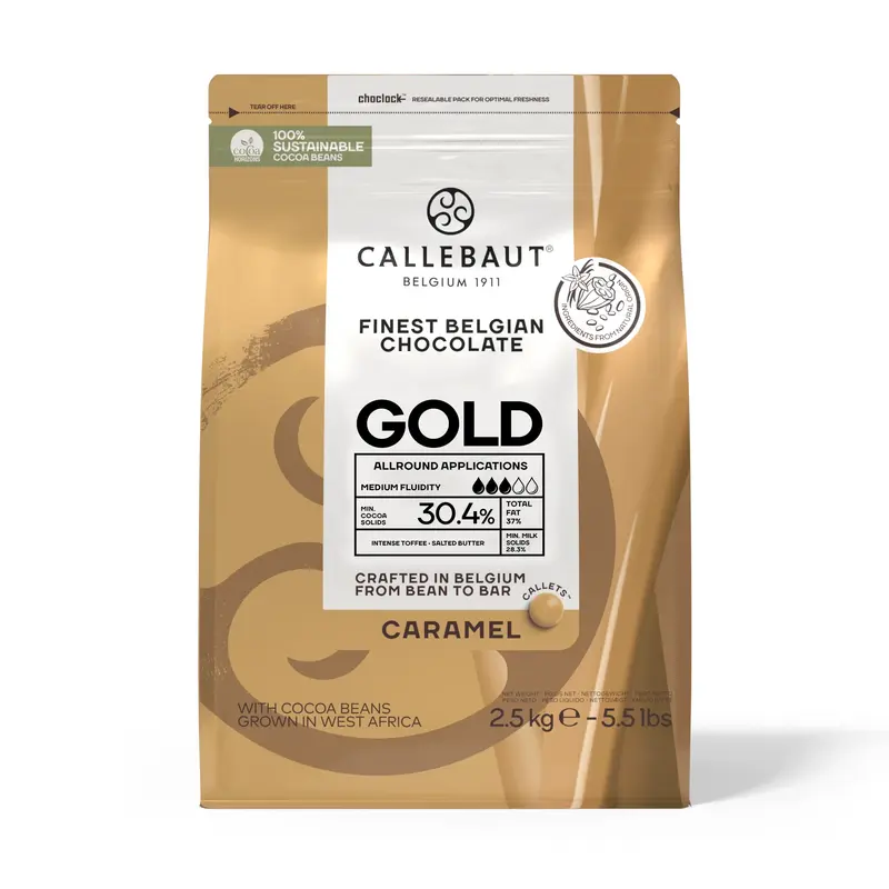 Callebaut Gold Karamelliserad Vit Choklad 30,4% 2,5kg