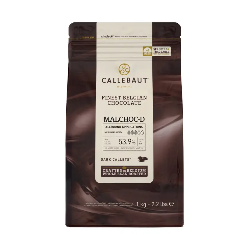 Callebaut Malchoc Mörk Choklad (Sockerfri) 53,9% 1kg