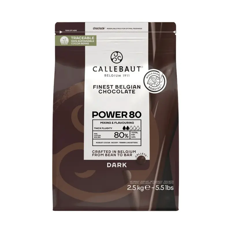 Callebaut Power 80% Mörk Choklad 2,5kg