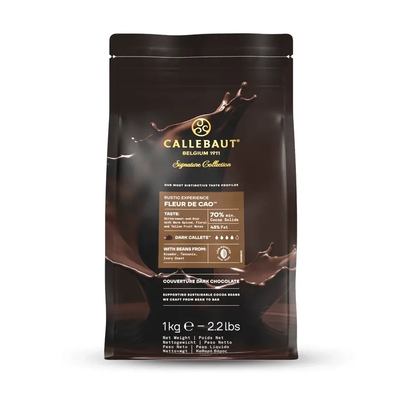 Callebaut Rustic Fleur de Cao Mörk 70% 1kg