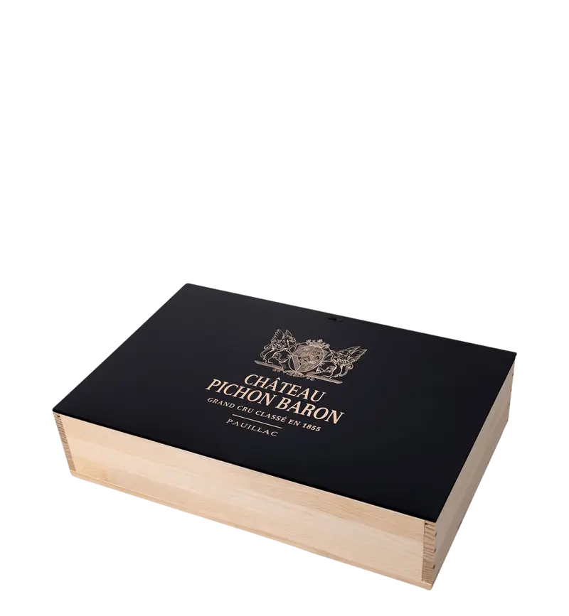 Château Pichon-Longueville au Baron de Pichon-Longueville Black Giftbox 2015 (6 flasker)