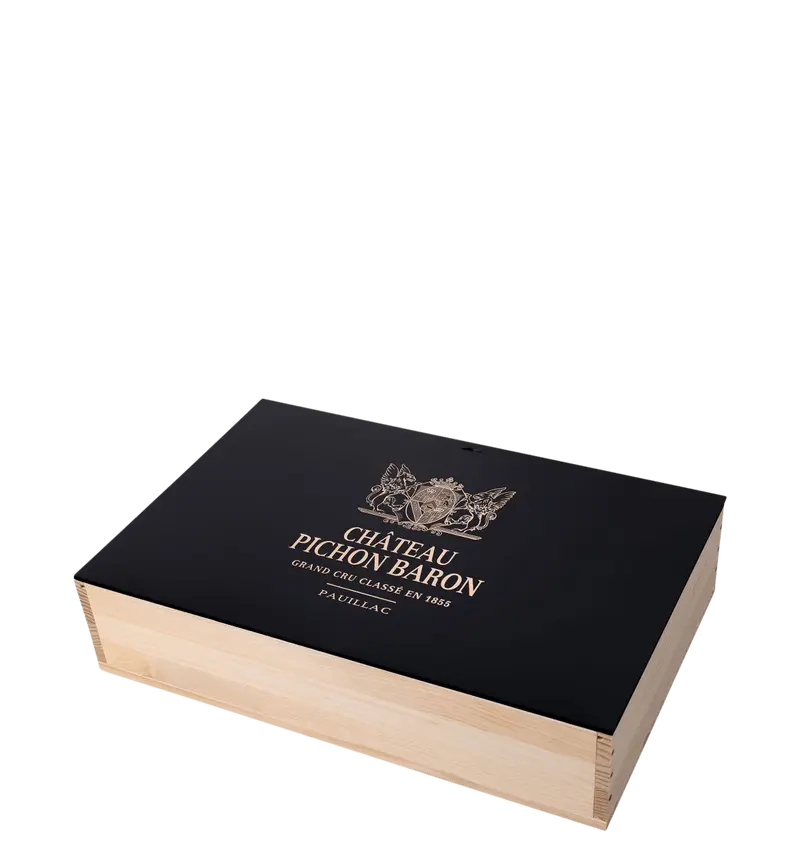 Château Pichon-Longueville au Baron de Pichon-Longueville Black Giftbox 2016 (6 flasker)