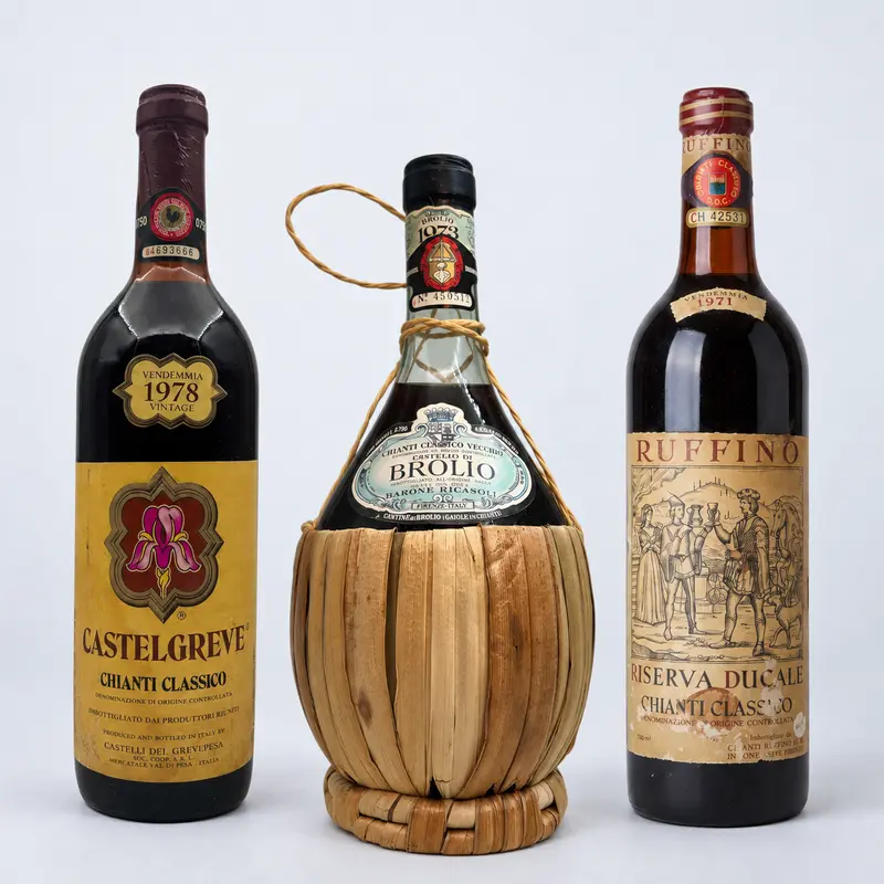 Chianti från 1970-talet smaklåda