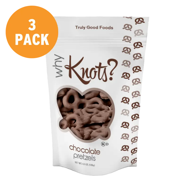 Chocolate Pretzels – 3 pack, 4.5oz SUR bags