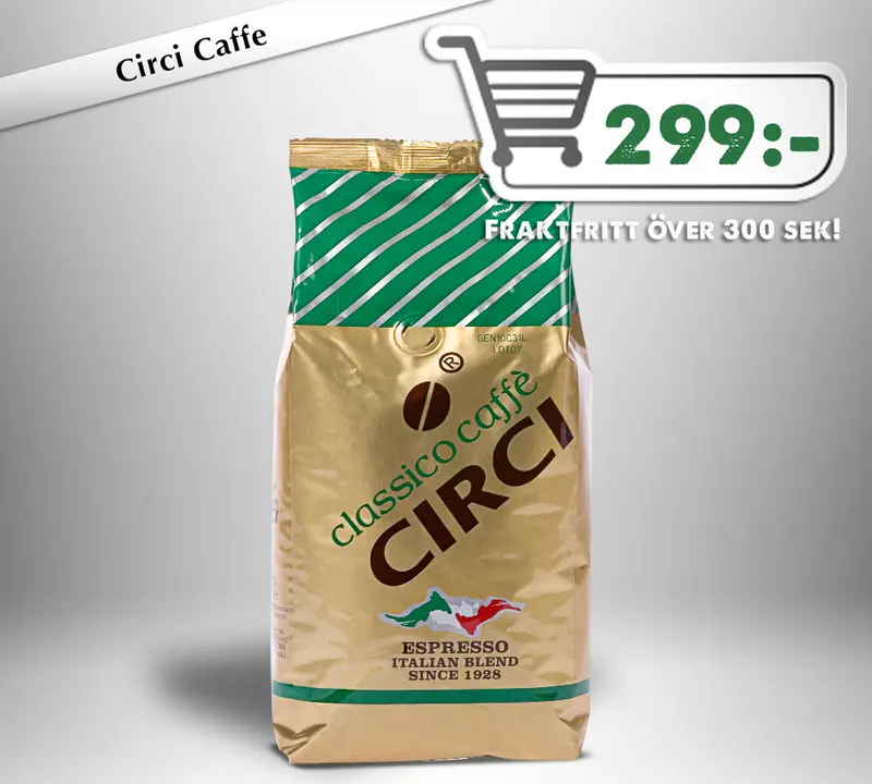 Circi Guld, 80% Arabica, 20% Robusta, hela bönor, 1000g