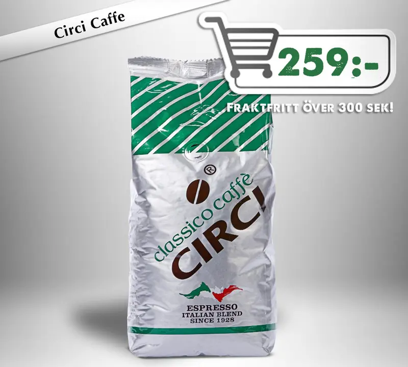 Circi Silver, 30% Arabica, 70% Robusta, hela bönor, 1000g
