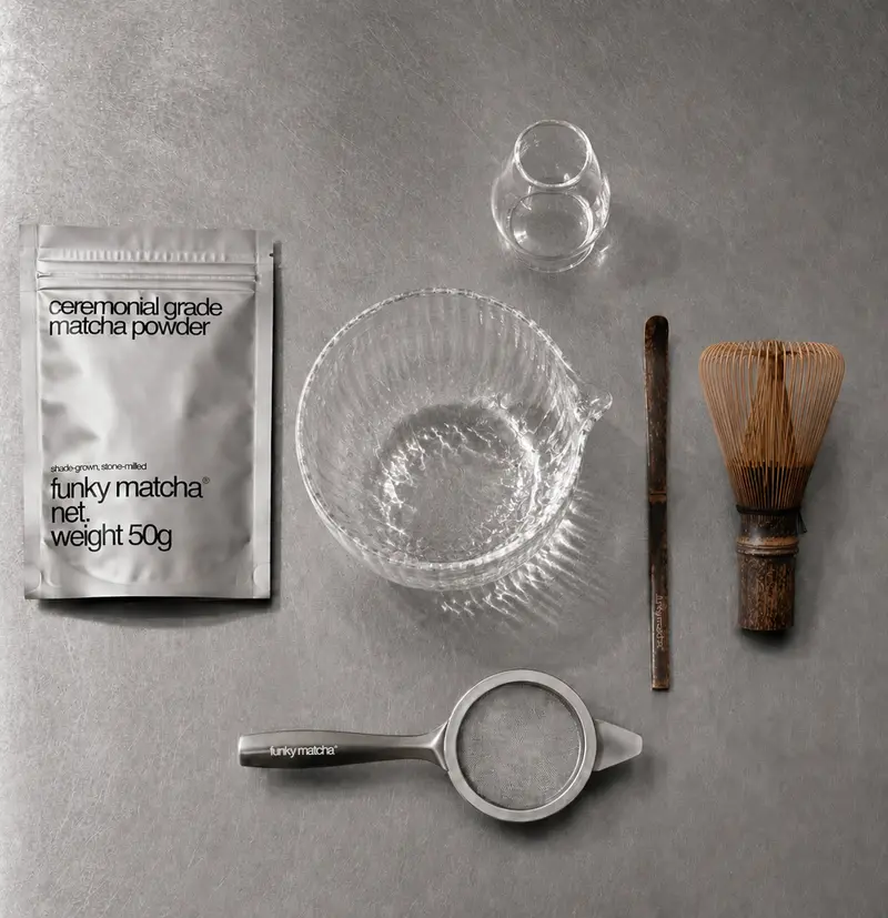 Complete Glass Matcha Gift Set with Ceremonial Matcha
