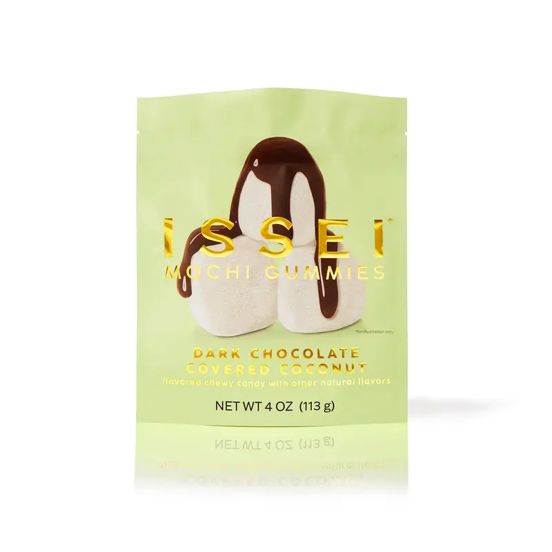 Dark Chocolate Covered Coconut Mochi Gummies