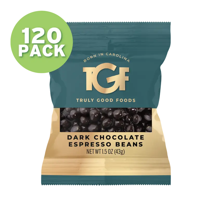 Dark Chocolate Espresso Beans – 120 pack, 1.5oz mini snack bags