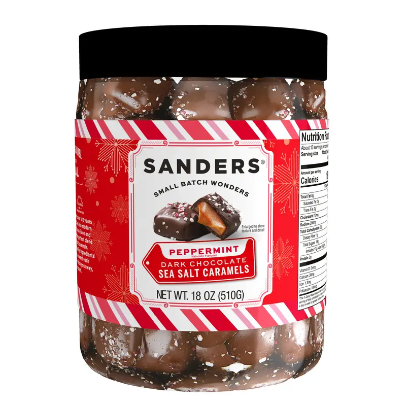 Dark Chocolate Peppermint Sea Salt Caramel Holiday Tub