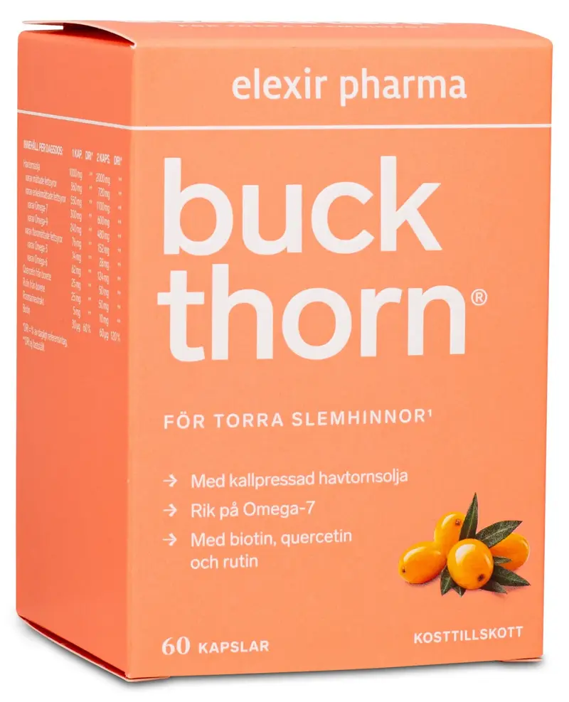 Elexir Pharma Buckthorn 1000 mg 60 kapslar