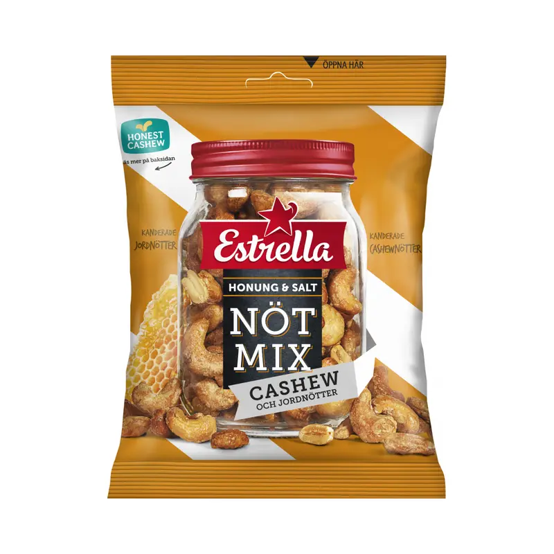 Estrella Nötmix Honung & Salt 175g