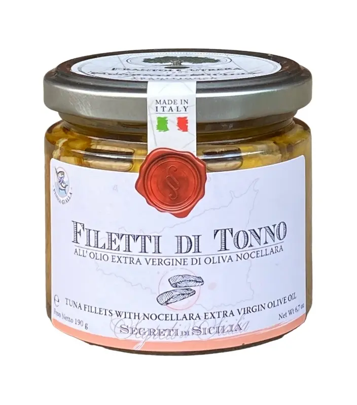 Filetti di Tonno All'Olio extra vergine di oliva Nocellara, 190g
