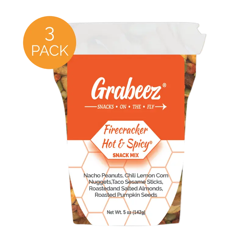 Firecracker Hot & Spicy ®- 3 pack, 5oz each Grabeez® snack cups