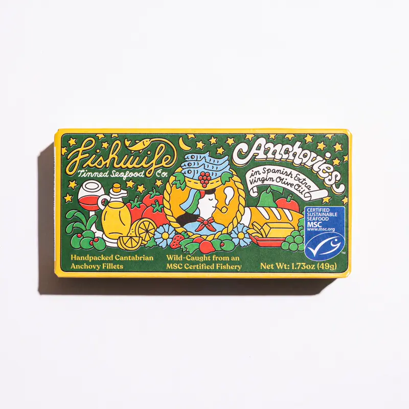Fishwife | Tinned Cantabrian Anchovies in Extra Virgin Olive Oil
