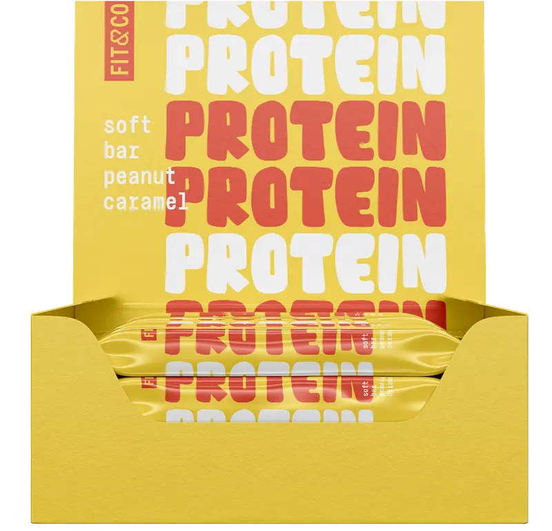Fit & Co Protein Soft Bar - 10 x 55 g - Peanut Caramel