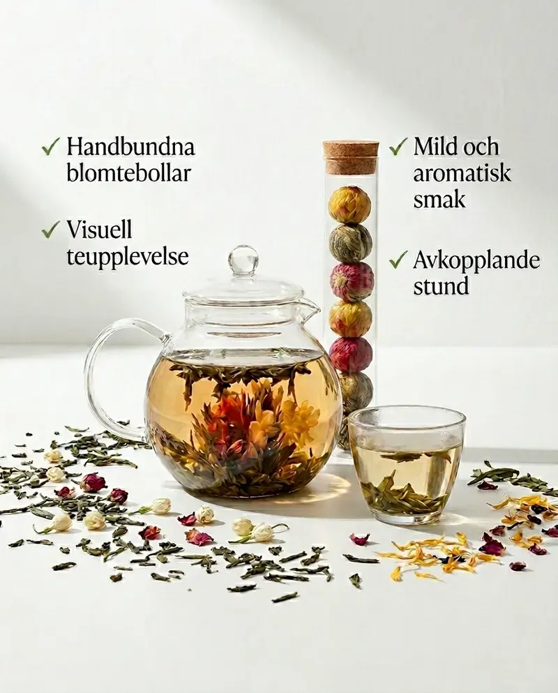 Floréa – Blommande Te (Glastub, 8 bollar)