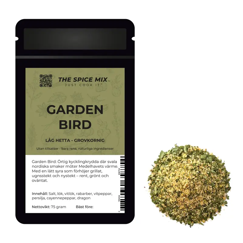 Garden Bird – Kycklingkrydda med örter och rabarber
