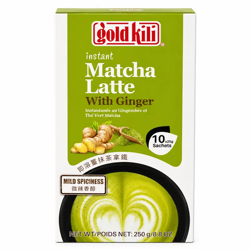 Gold Kili Instant Matcha Latte med Ingefära 250g (25gx10)
