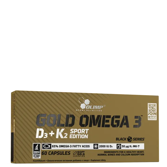 Gold Omega 3 D3+K2 Sport Edition 60 kapslar