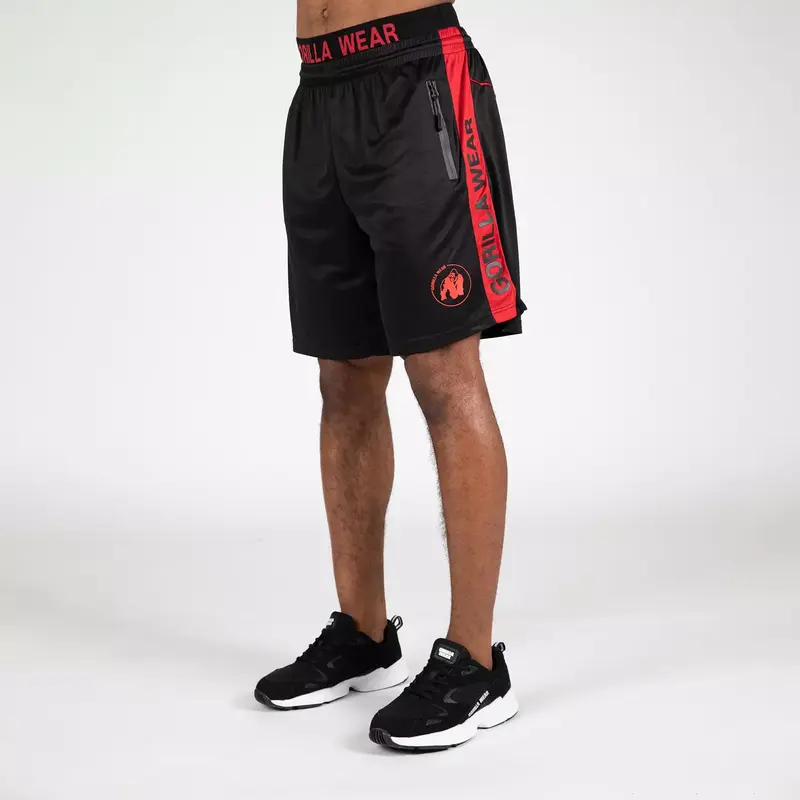 Gorilla Wear Atlanta Shorts, black/red