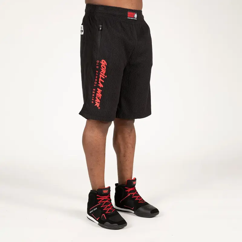 Gorilla Wear Augustine Old School Shorts, black/red