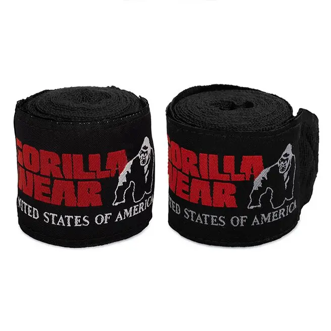 Gorilla Wear Boxing Hand Wraps, Black 3M