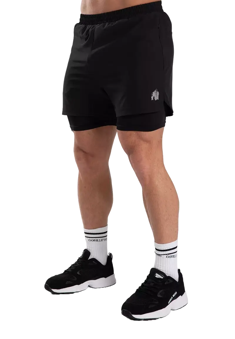 Gorilla Wear Cortez 2-In-1 Shorts, black