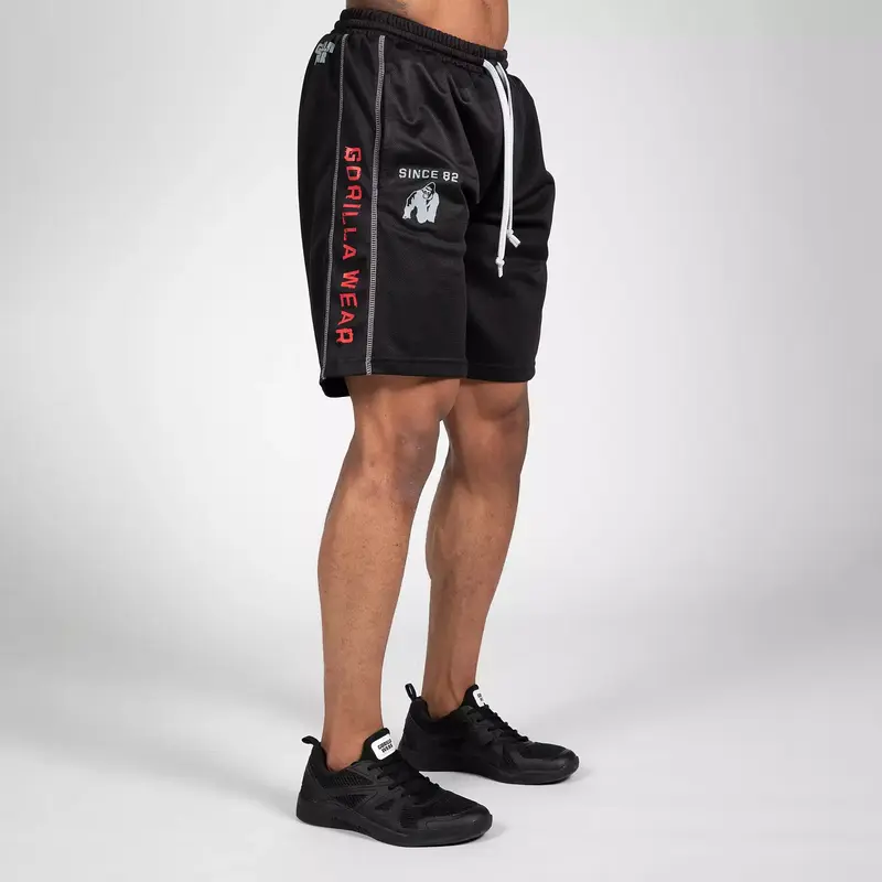 Gorilla Wear Functional Mesh Shorts, black/red