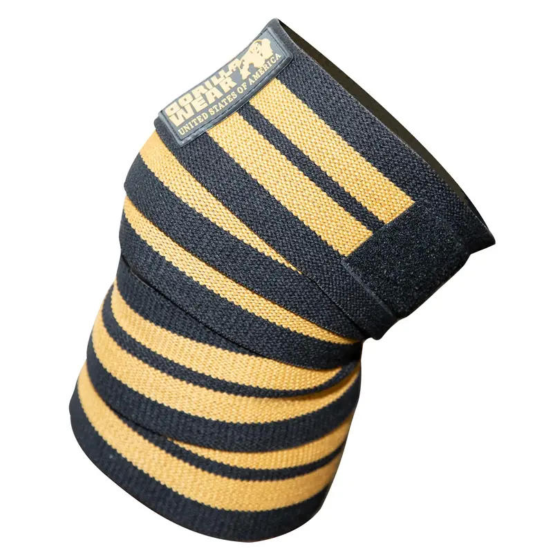 Gorilla Wear GW Knee Wraps, black/gold